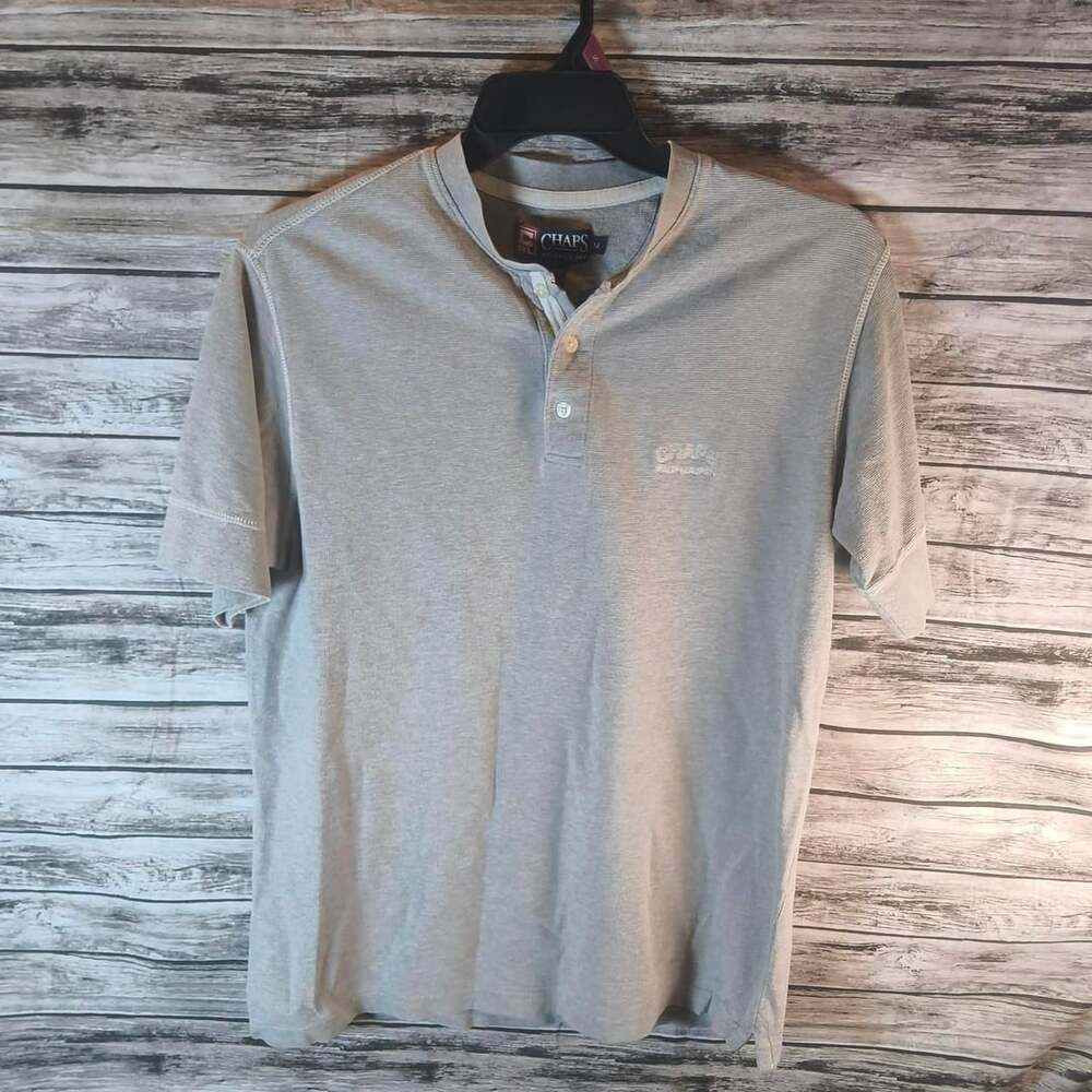 Chaps Ralph Lauren Grey Short Sleeve Polo Shirt Size M
